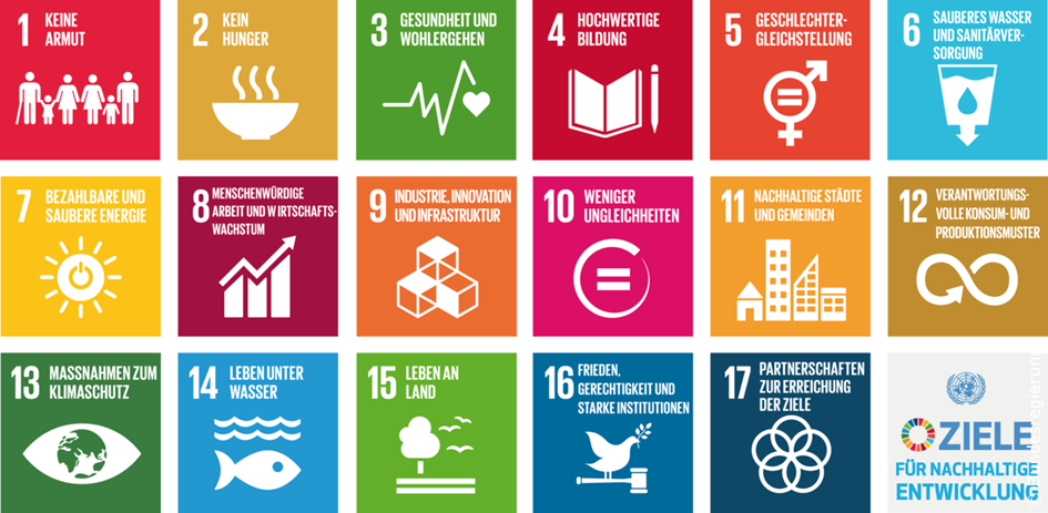 Die 17 Ziele der Vereinten Nationen für nachhaltige Entwicklung (Sustainable Development Goals)